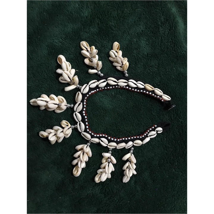 Obaa Serwaa cowry shell choker or Reversible headpiece - Trufacebygrace