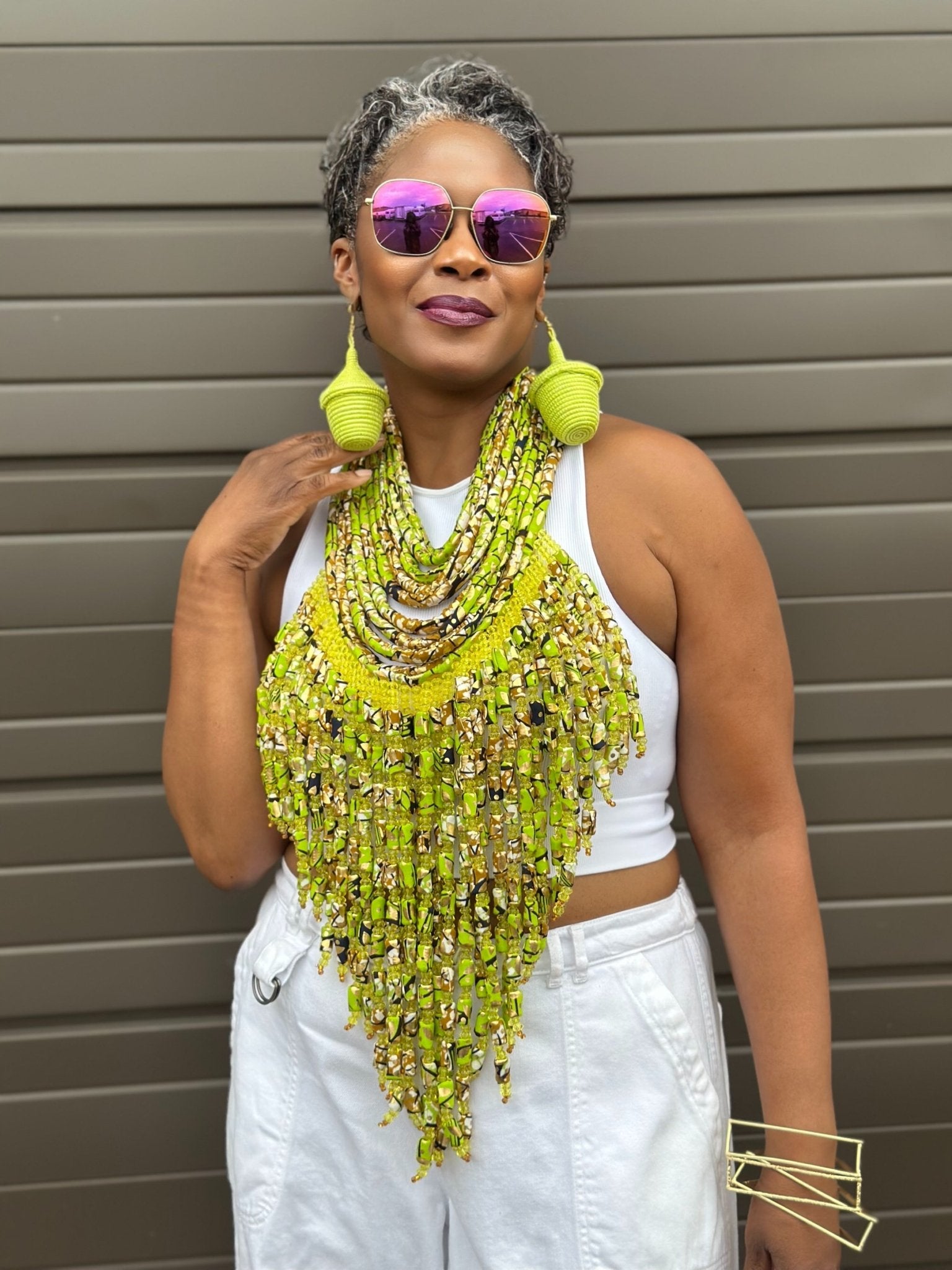 ObaaSima Fringe Necklace - Trufacebygrace