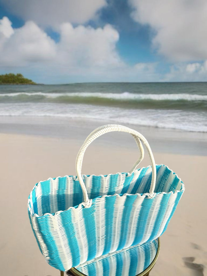 Ocean Breeze Woven Beach Bags - Trufacebygrace