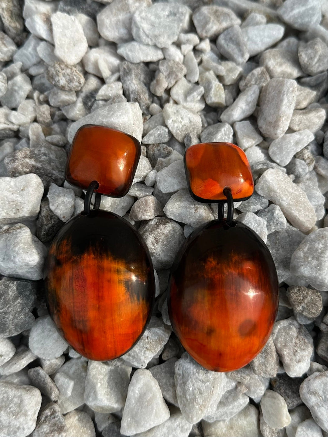 Ochre Series: Afro Color Pop Horn Drop Earrings - Trufacebygrace