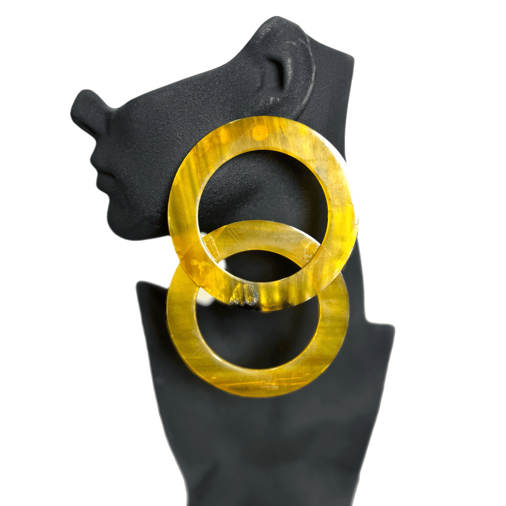 Ohemaa oversized Double Round Earrings - Trufacebygrace