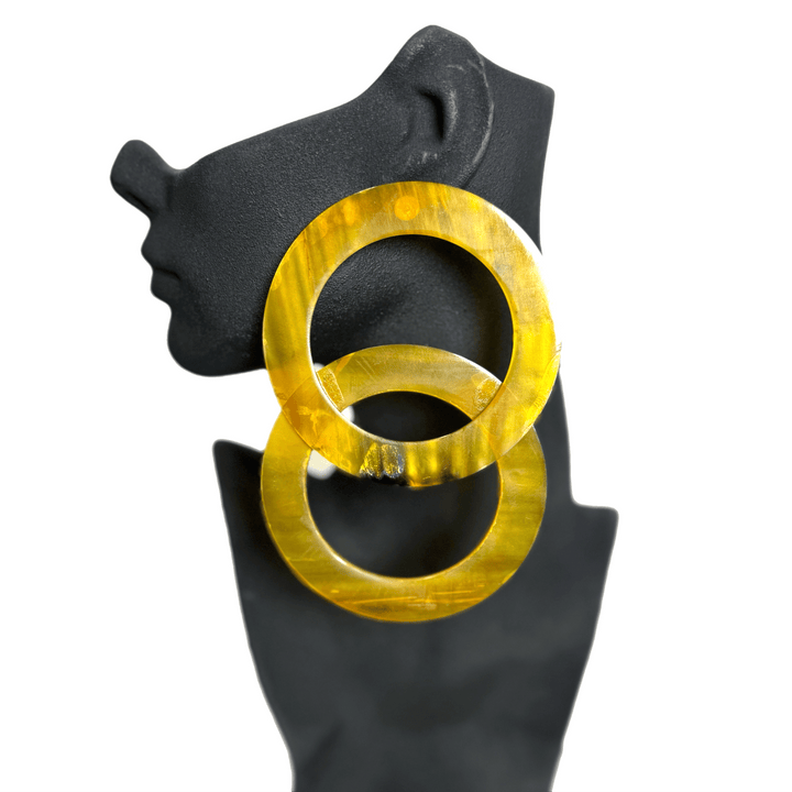 Ohemaa oversized Double Round Earrings - Trufacebygrace