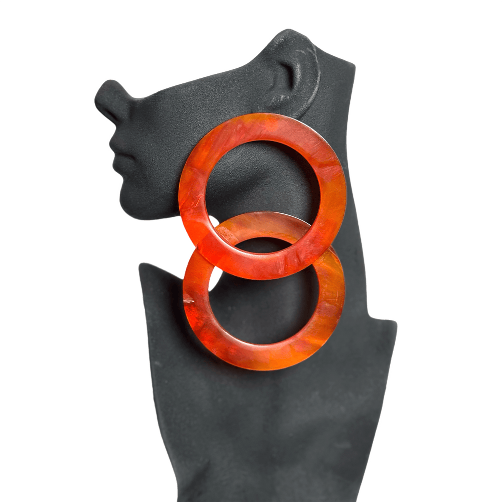 Ohemaa oversized Double Round Earrings - Trufacebygrace