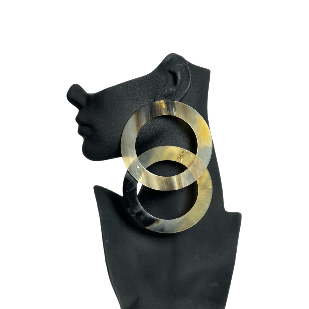 Ohemaa oversized Double Round Earrings - Trufacebygrace