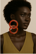 Ohemaa oversized Double Round Earrings - Trufacebygrace