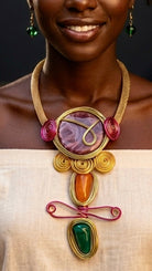 Ohemaa Wire Wrapped Statement Necklace Set - Trufacebygrace