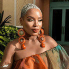 Orange Calabash Tribal Expressions Earrings - Trufacebygrace