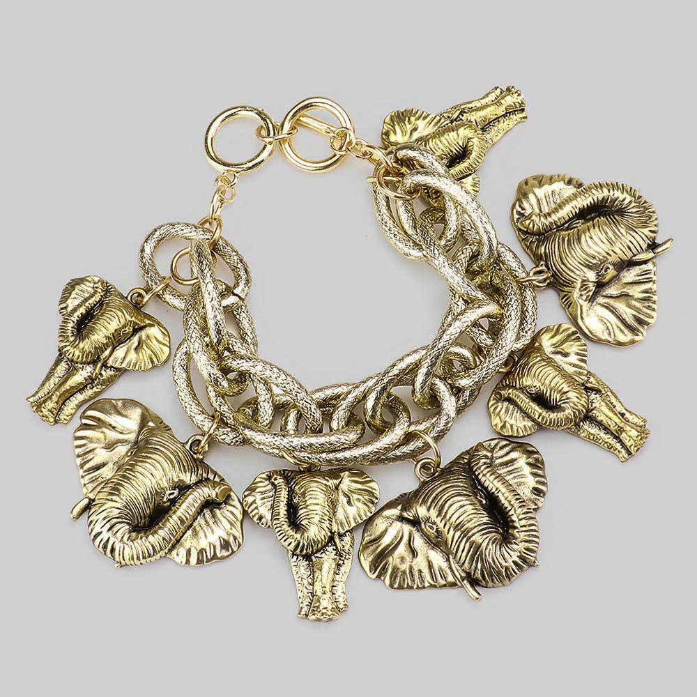 Osuno Elephant Charm Bracelet - Trufacebygrace