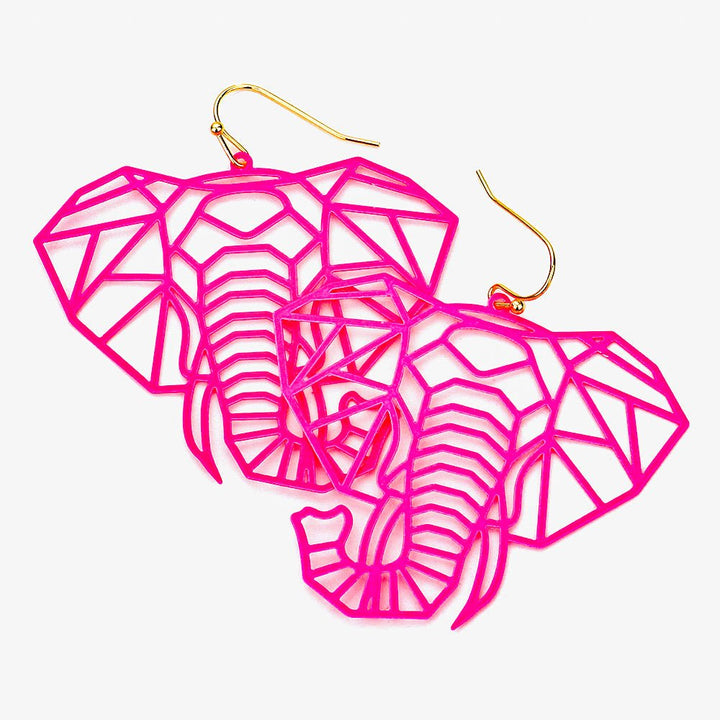 Osuno - elephant head Cut out Brass Earrings - Trufacebygrace