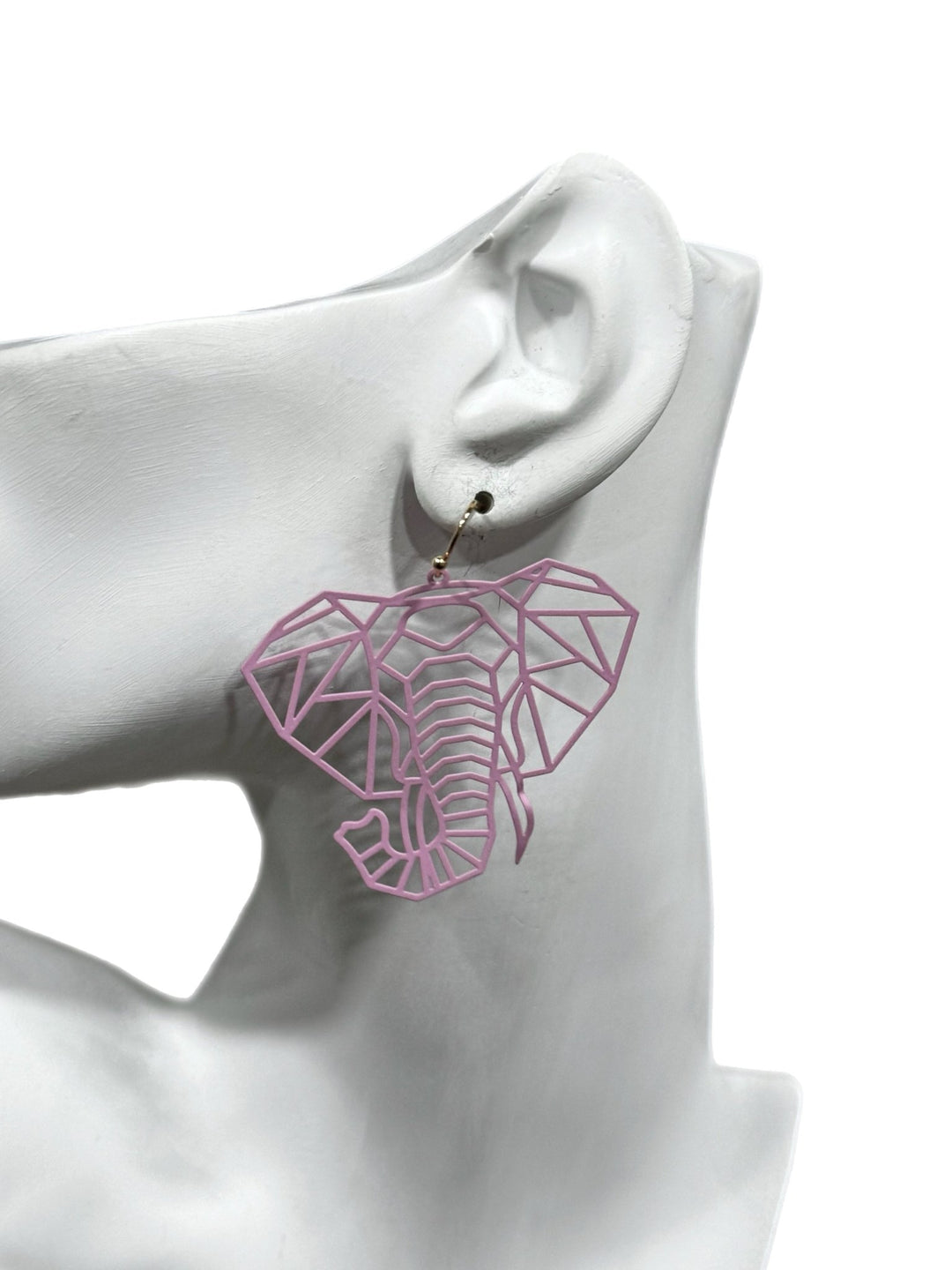 Osuno - elephant head Cut out Brass Earrings - Trufacebygrace