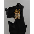 Osuno Elephant Pearl Kundan Meenakari Earrings - Trufacebygrace
