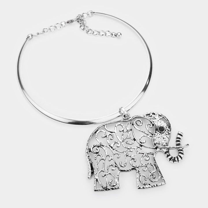 Osuno Filigree Elephant necklace set - Trufacebygrace