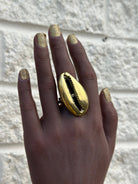 Oversize Gold Cowrie Shell Ring - Trufacebygrace
