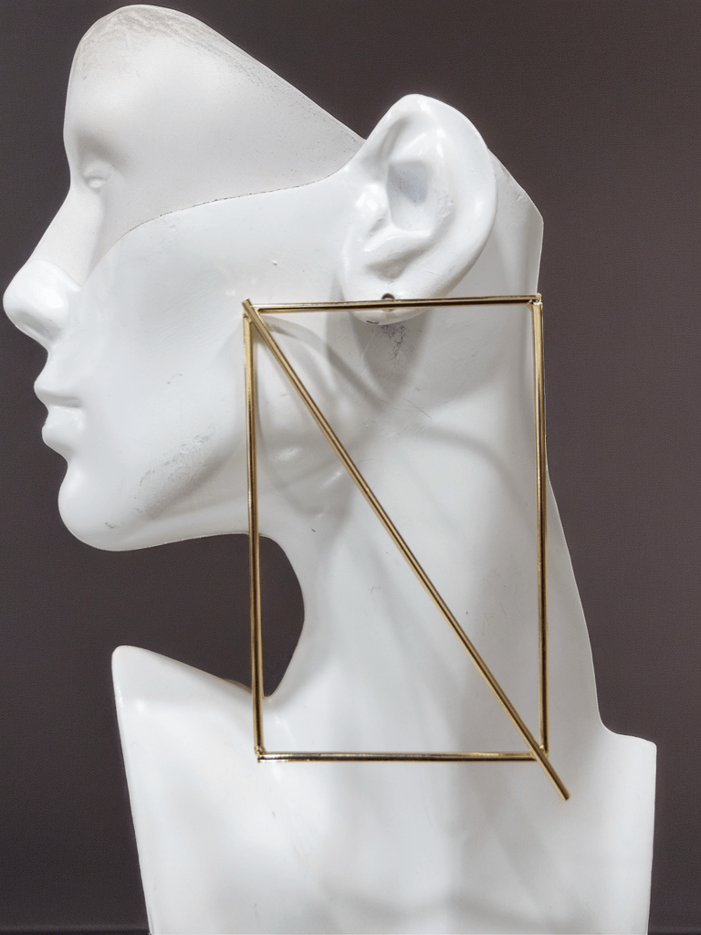 Oversized Abstract Window Earrings - Trufacebygrace