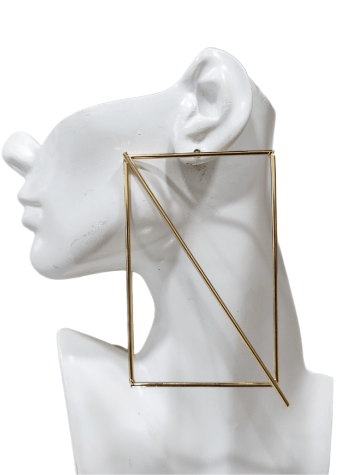 Oversized Abstract Window Earrings - Trufacebygrace