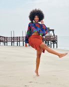 Oversized Africa to the world Hexagon earrings - Trufacebygrace