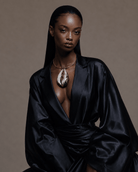Oversized Cowry Brass Wire Necklace - Trufacebygrace