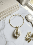Oversized Cowry Ne Brass Wire Necklace - Trufacebygrace