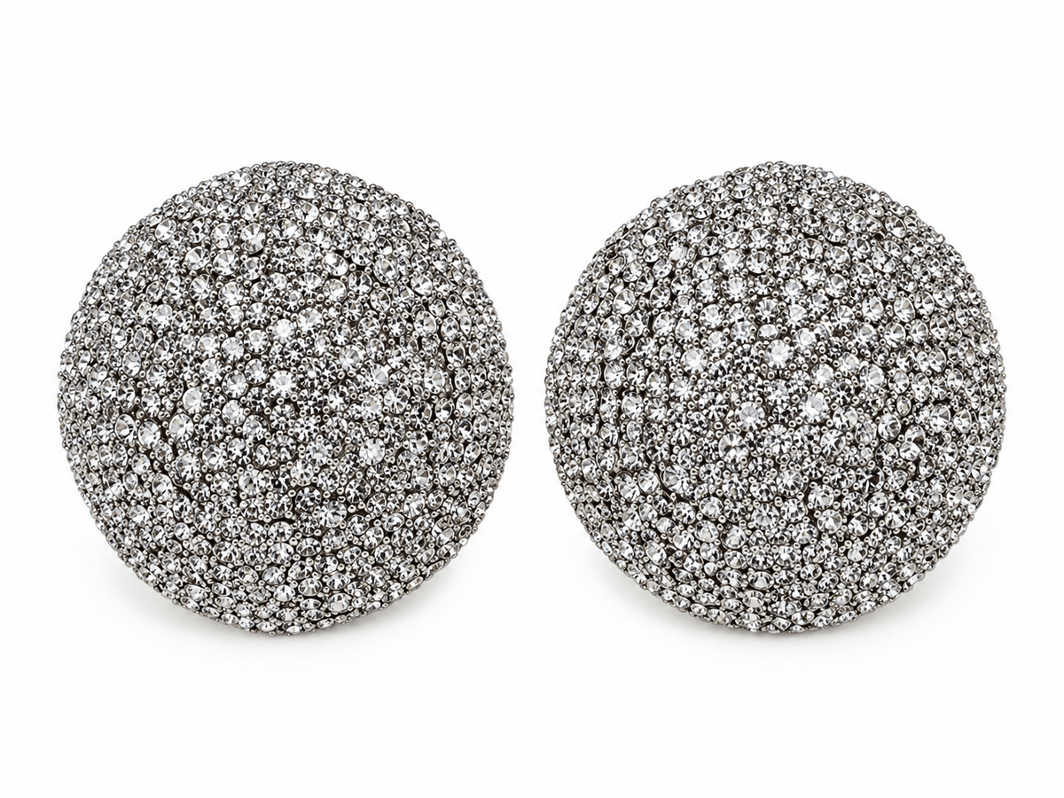 Oversized Crystal earrings - Trufacebygrace
