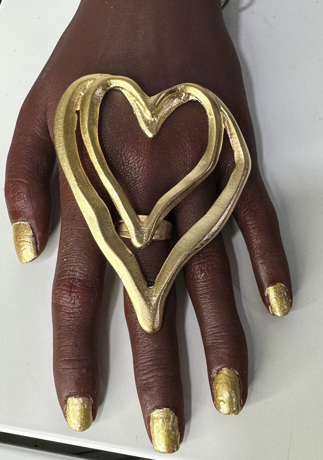 Oversized love Adjustable statement ring - Trufacebygrace