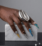 Oversized Metal Cowry Ring - Trufacebygrace