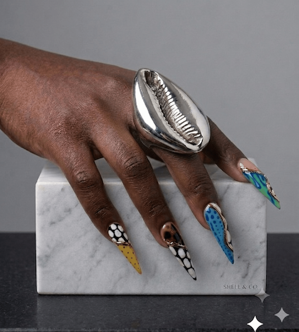 Oversized Metal Cowry Ring - Trufacebygrace