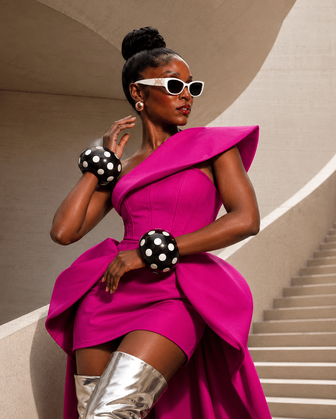 Oversized Polka Dot Bangle - Trufacebygrace