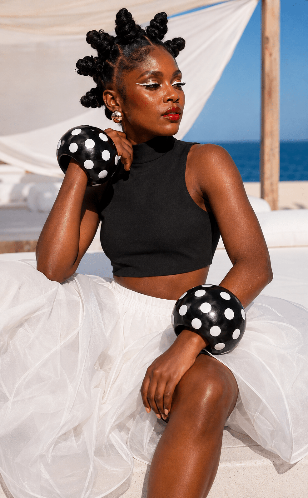 Oversized Polka Dot Bangle - Trufacebygrace