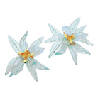 Oversized Resin Petal Flower Statement Earrings - Trufacebygrace