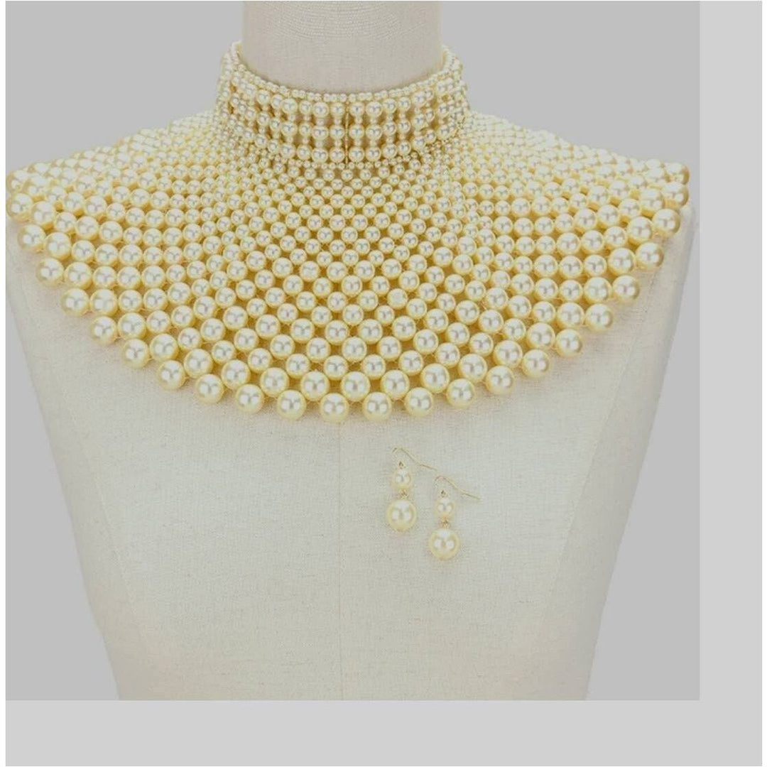 Pearl Bib Necklace - Trufacebygrace