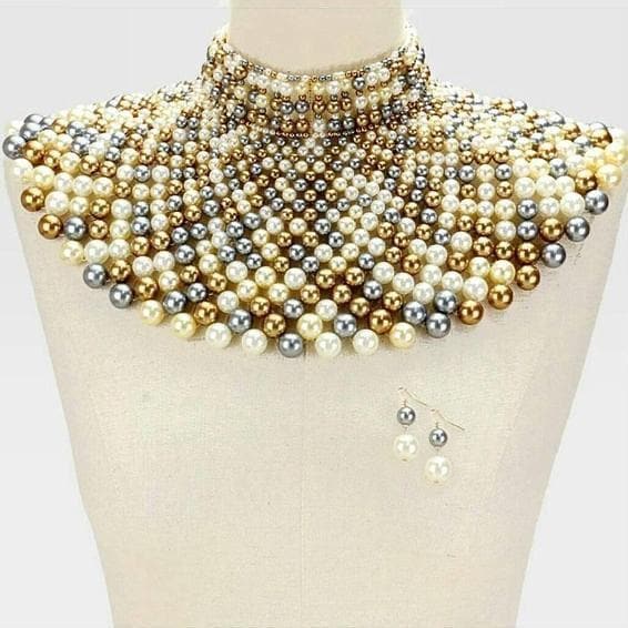 Pearl Bib Necklace - Trufacebygrace