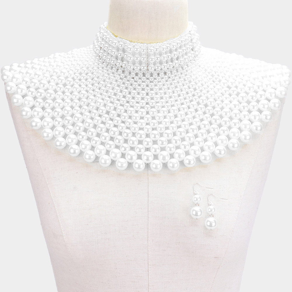 Pearl Bib Necklace - Trufacebygrace