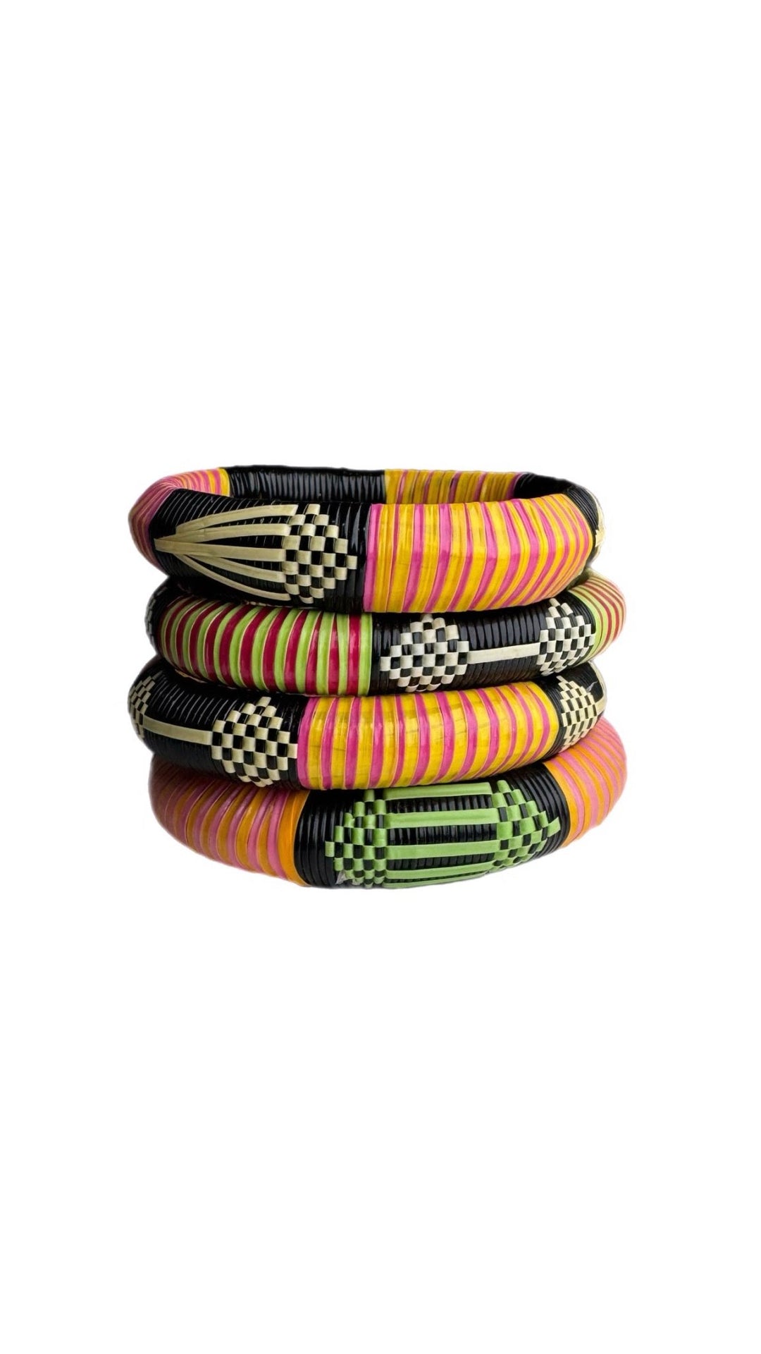 Pink Woven Bangle Set - Trufacebygrace