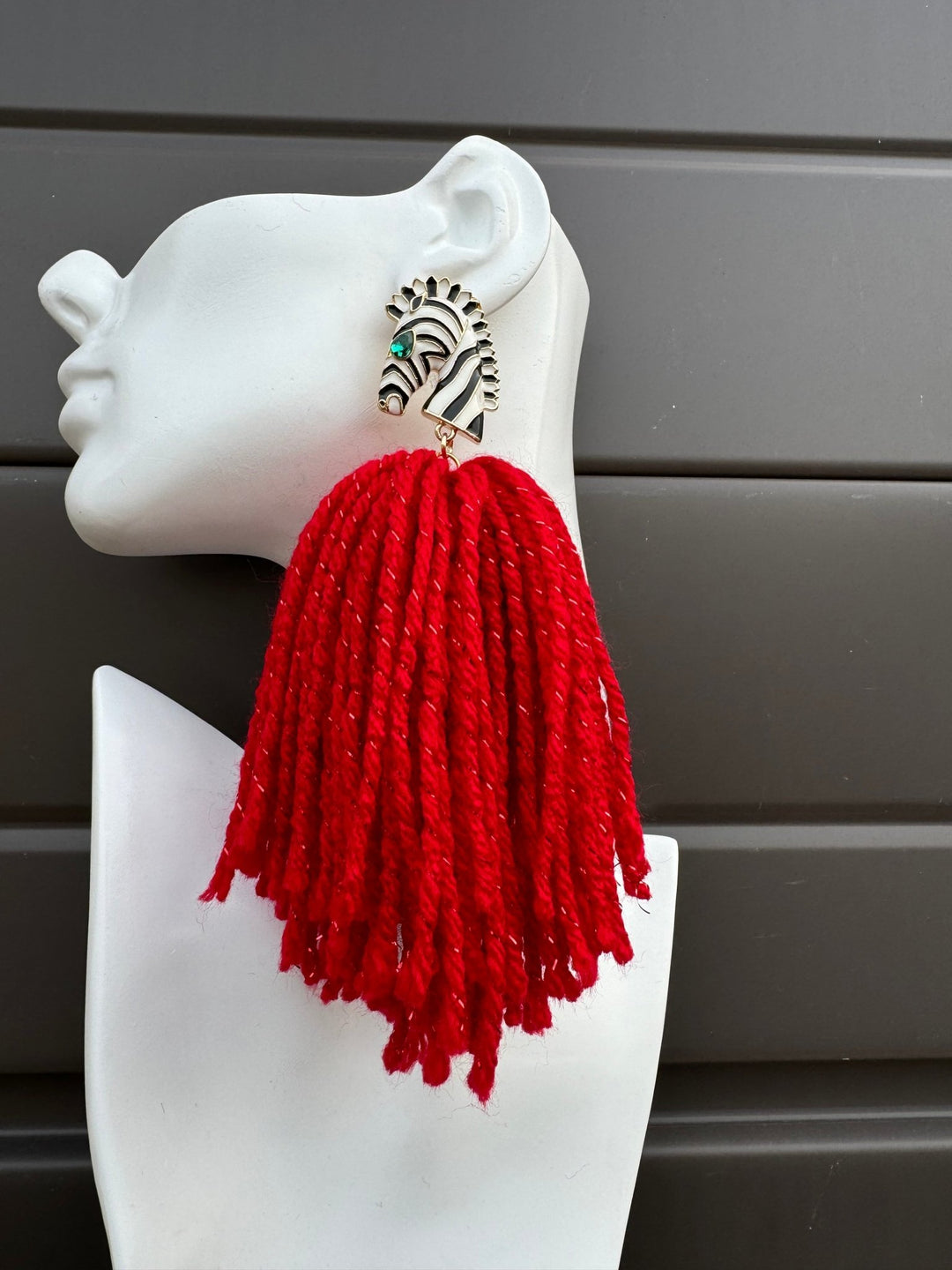 Ponkoti and Yarn Tassel Earrings - Trufacebygrace