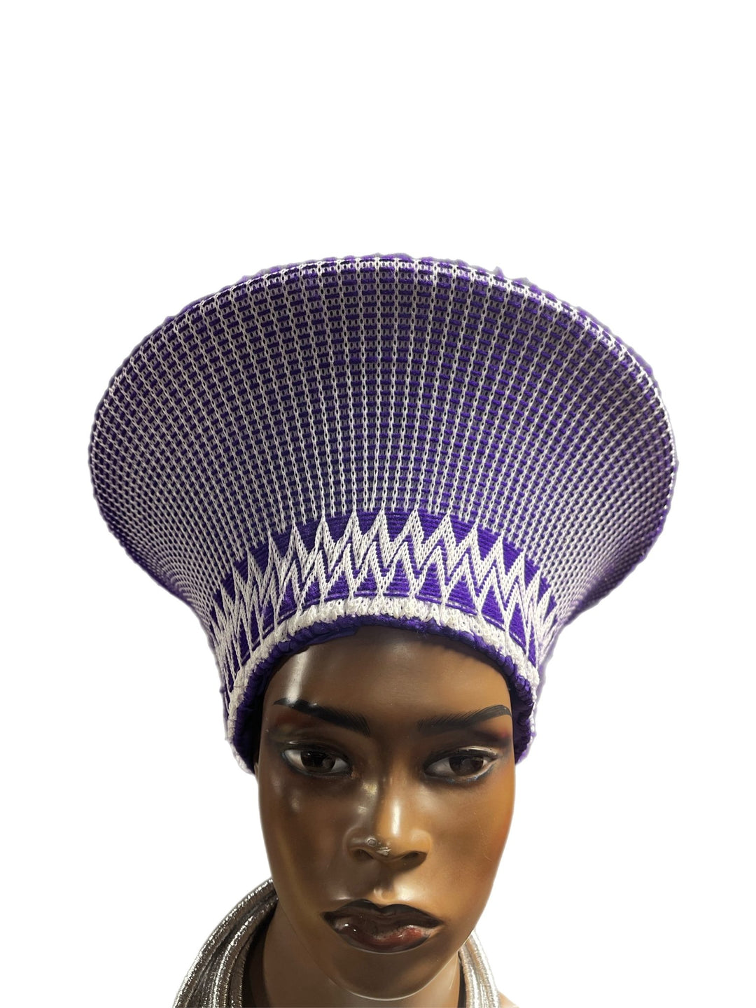 Purple and White Zulu Hat - Trufacebygrace