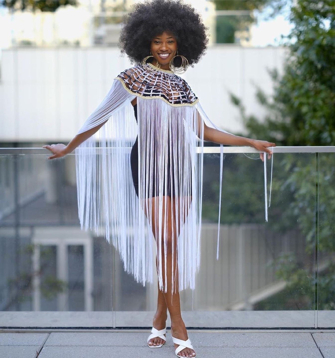 African Print Ankara White Dress Styles Ankara Styles Cape Dress