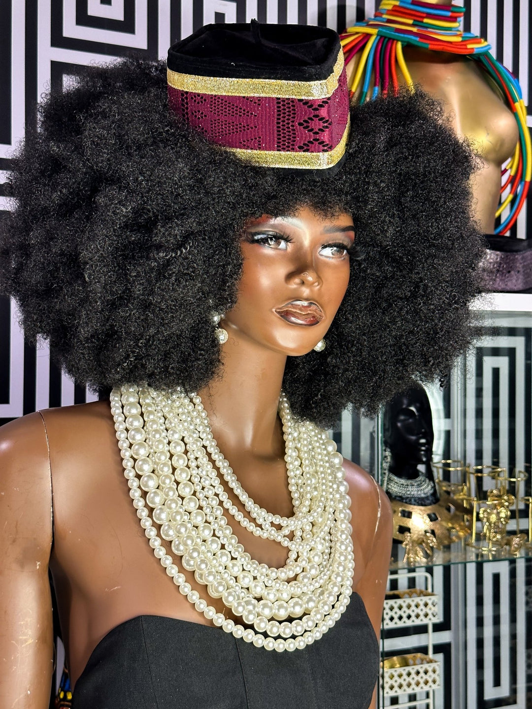 Queen Bebree statement multi strand Pearl necklace - Trufacebygrace