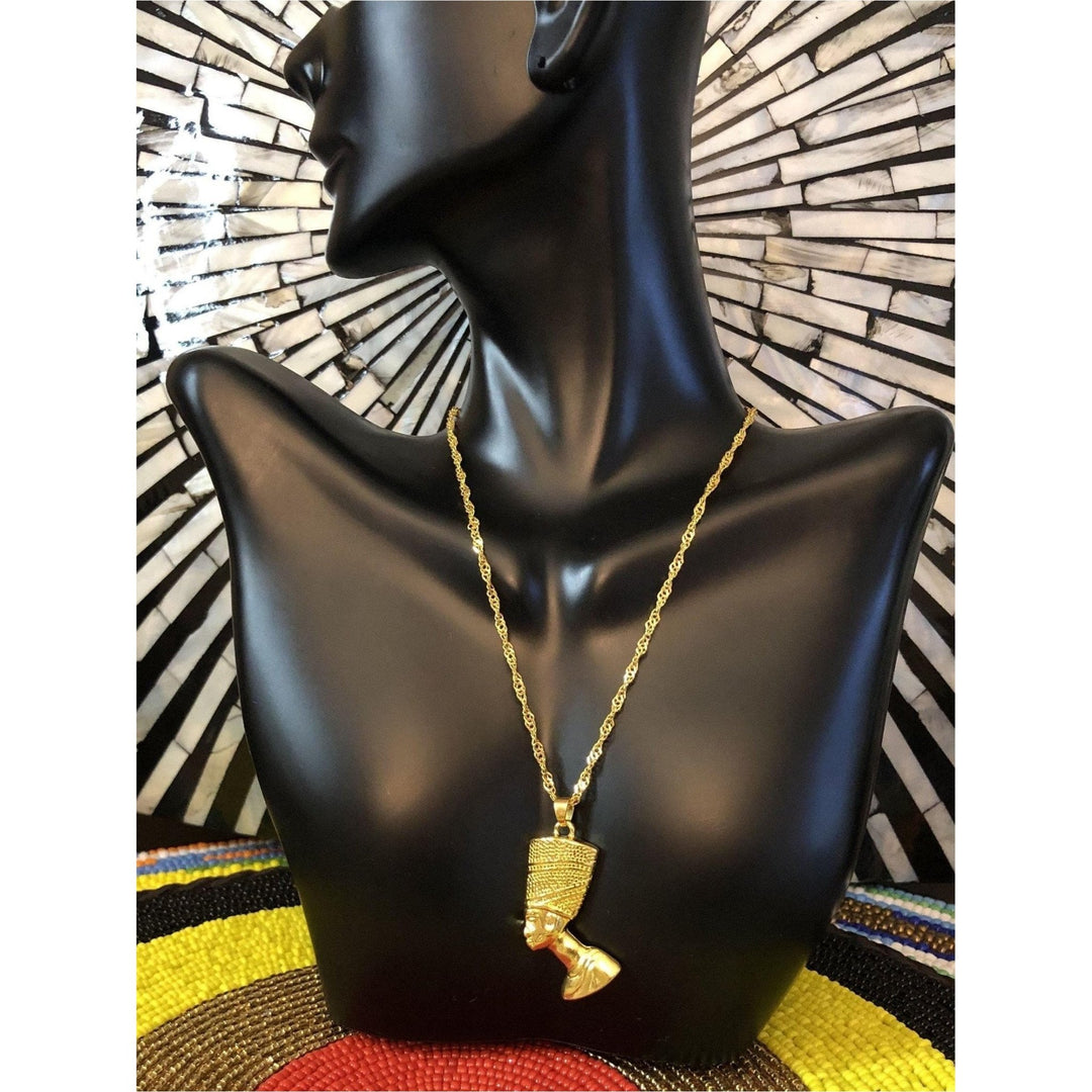 Queen Nefertiti Head Pendant Necklaces - Trufacebygrace