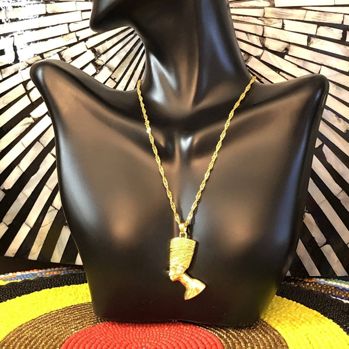 Queen Nefertiti Head Pendant Necklaces - Trufacebygrace