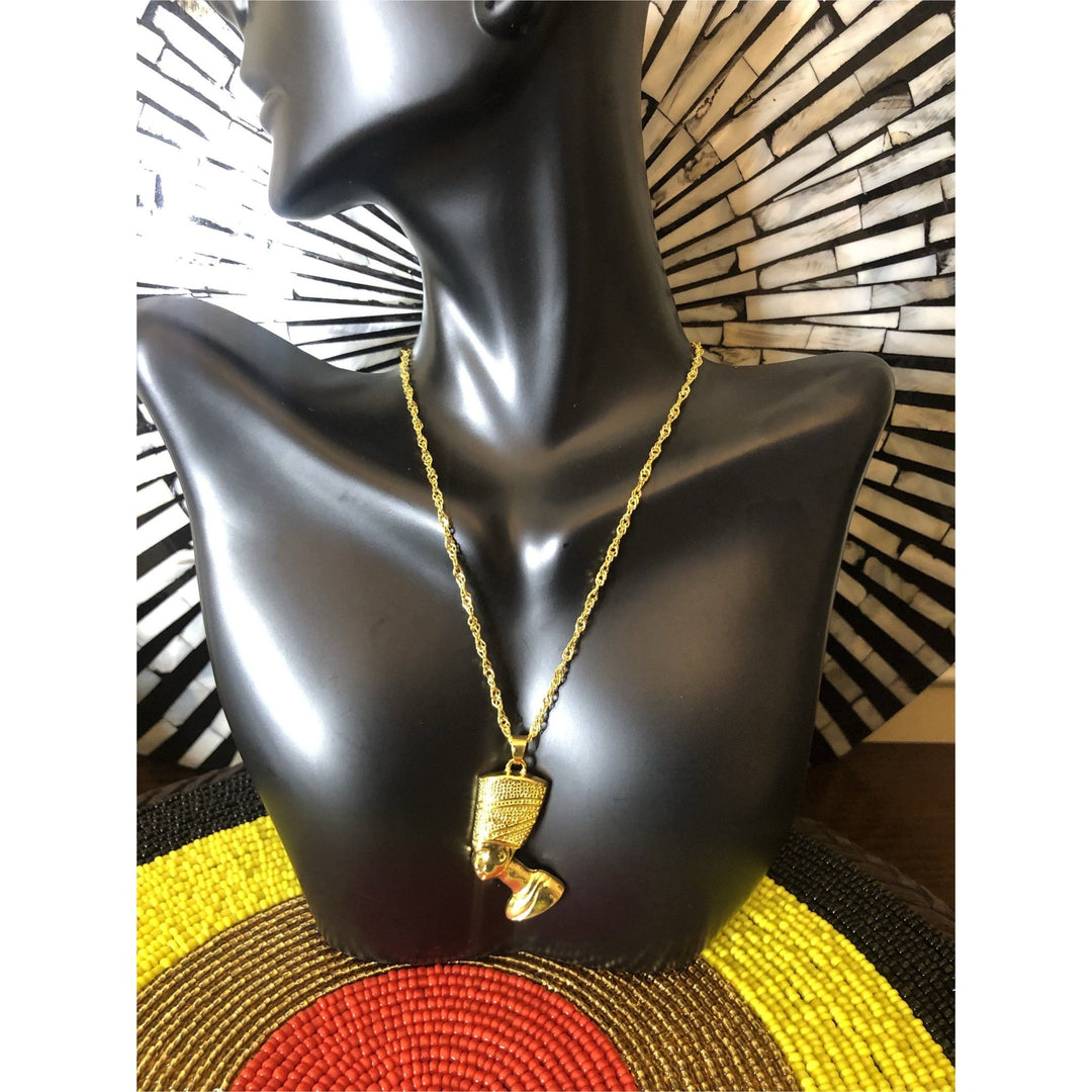 Queen Nefertiti head pendant set - Trufacebygrace