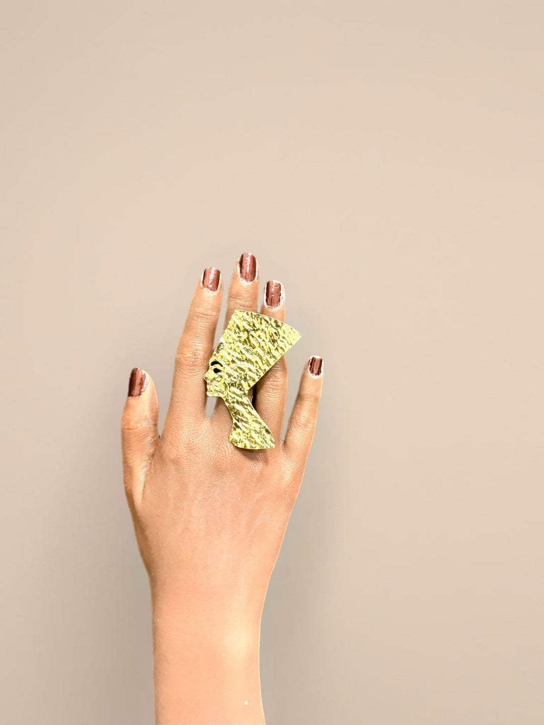 Queen Nefertiti Statement Brass Ring - Trufacebygrace