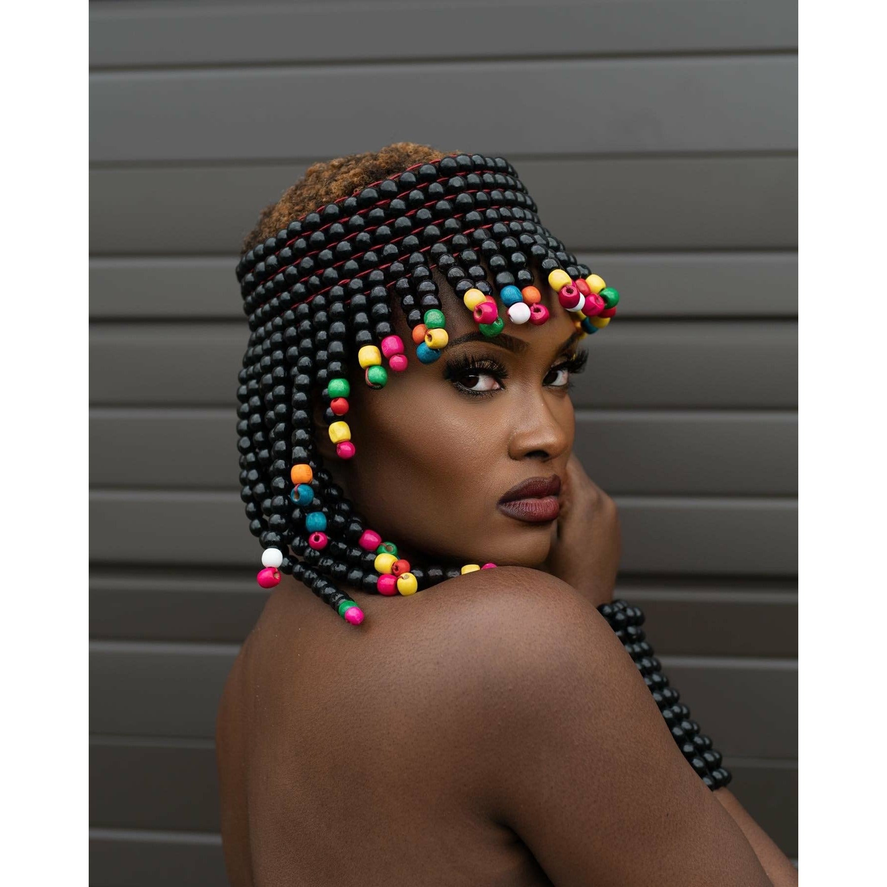 Queen of Egypt Wooden beads Headpiece - Trufacebygrace