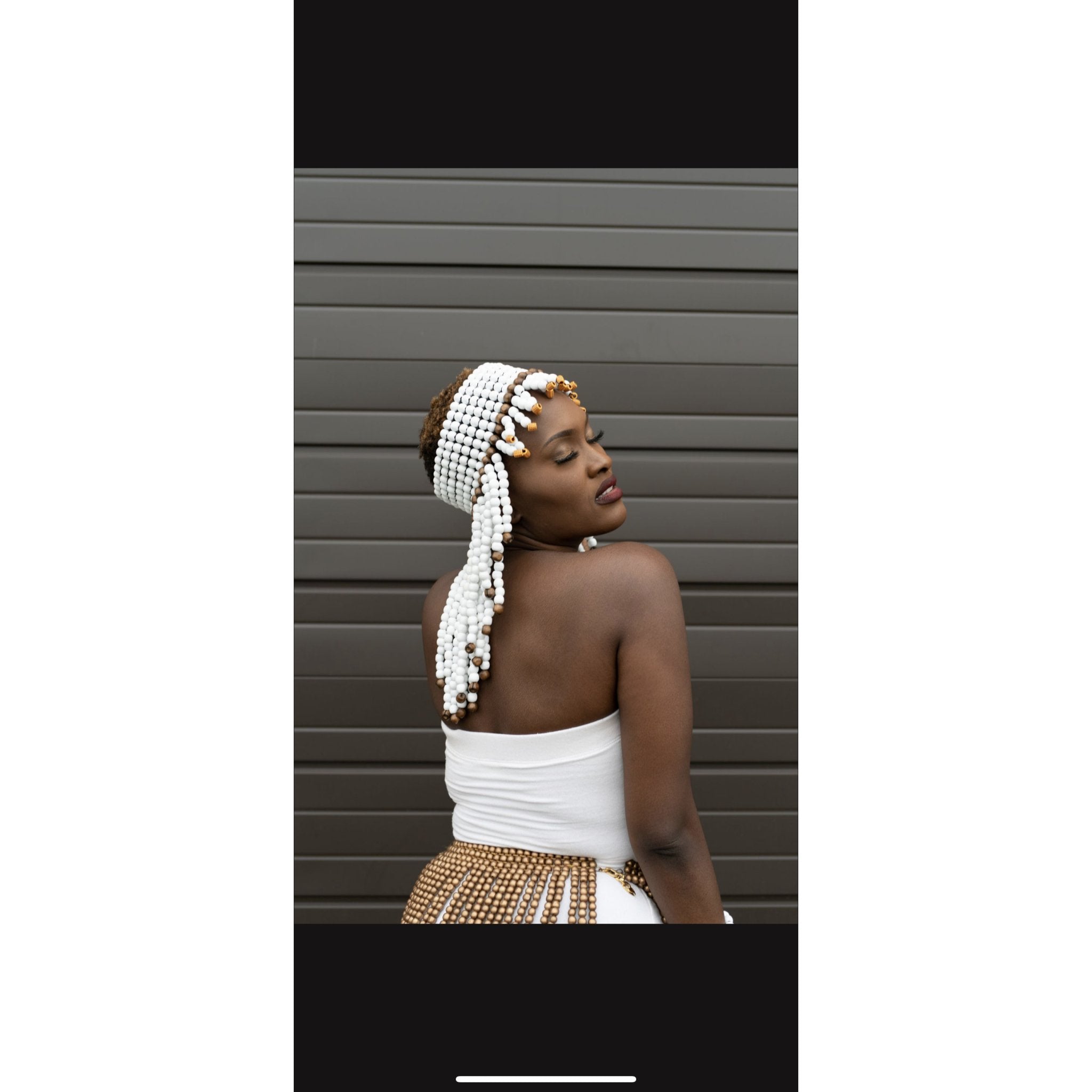 Queen of Egypt Wooden beads Headpiece - Trufacebygrace