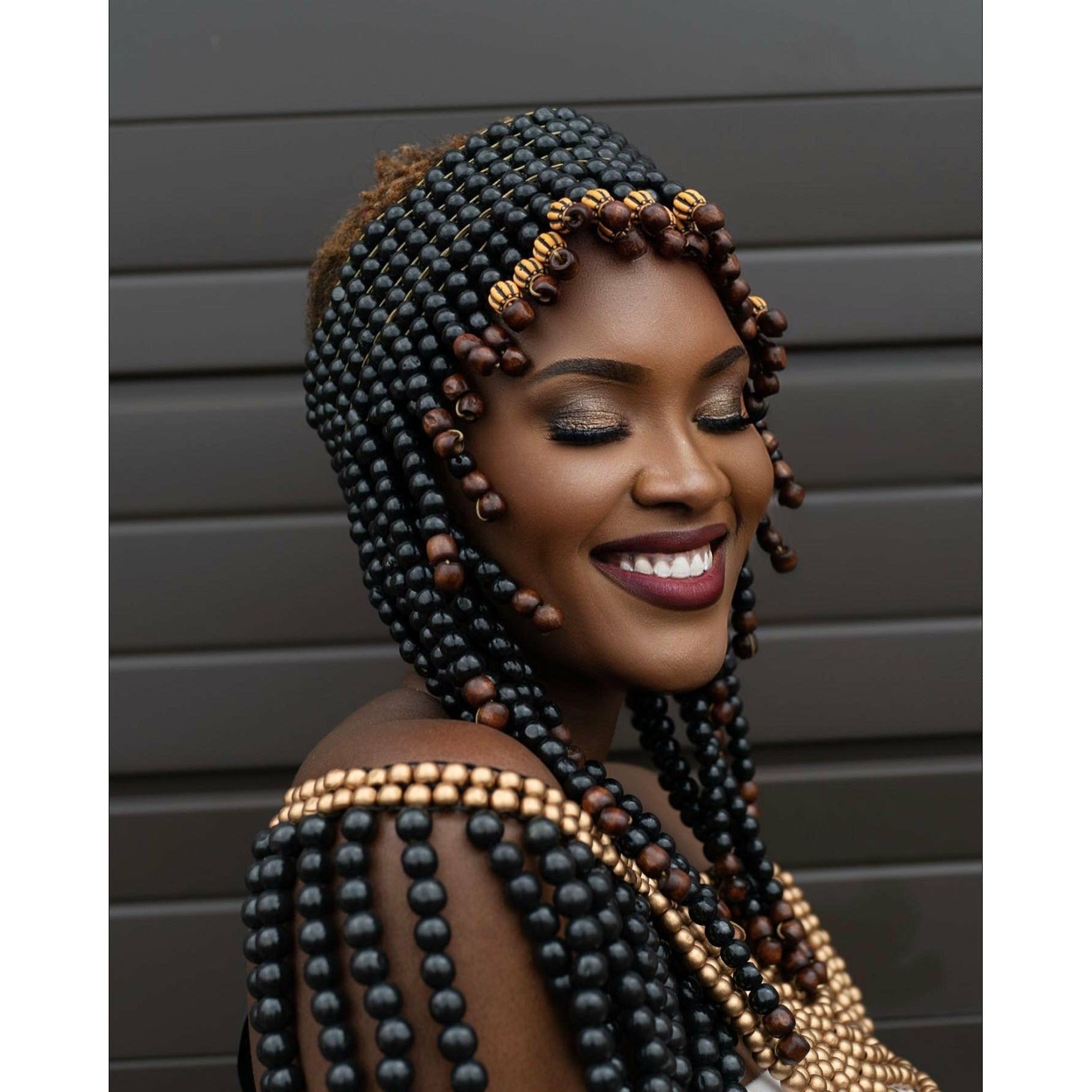 Queen of Egypt Wooden beads Headpiece - Trufacebygrace