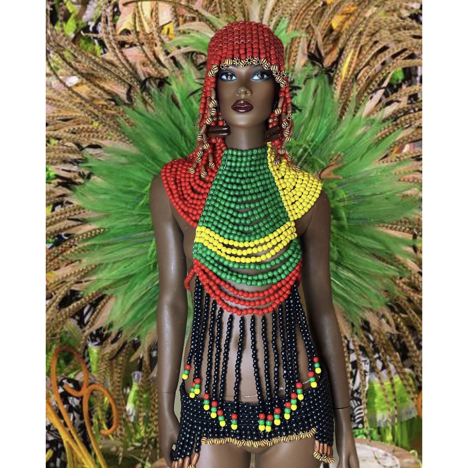 Queen of Egypt Wooden beads Headpiece - Trufacebygrace