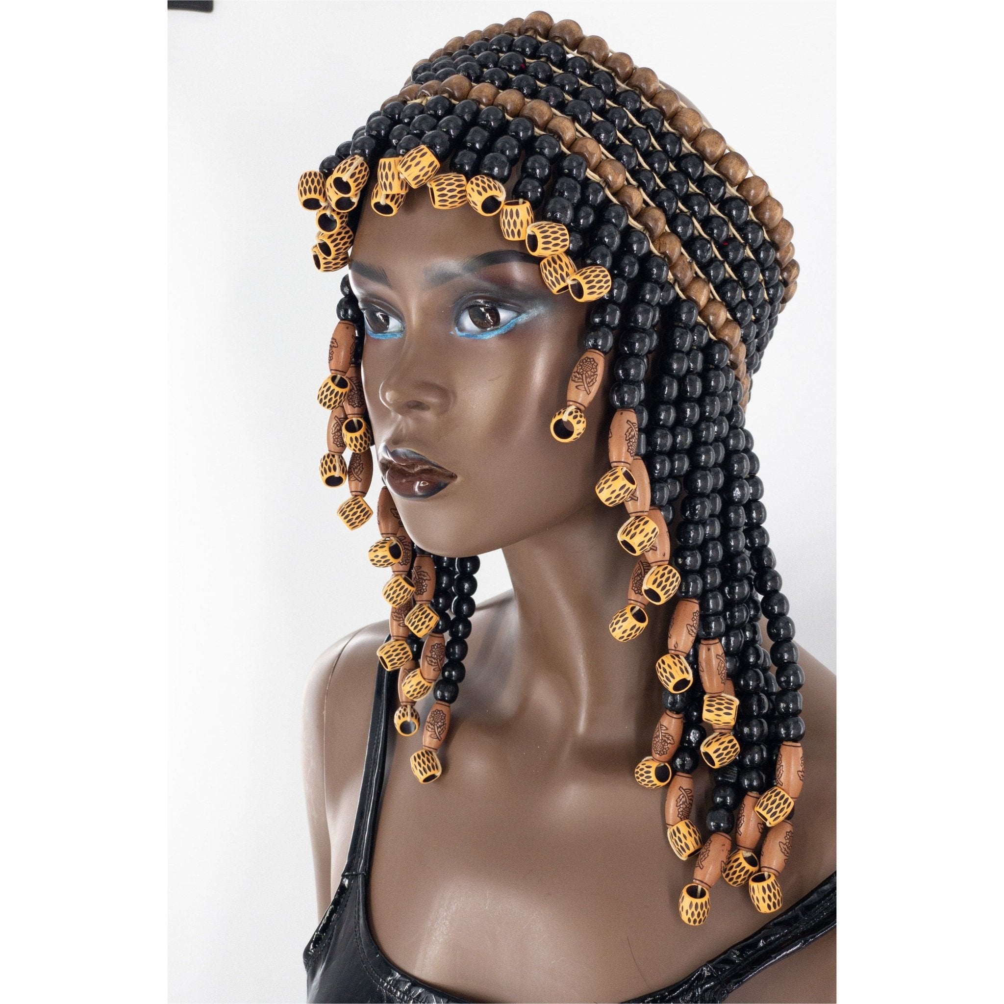 Queen of Egypt Wooden beads Headpiece - Trufacebygrace