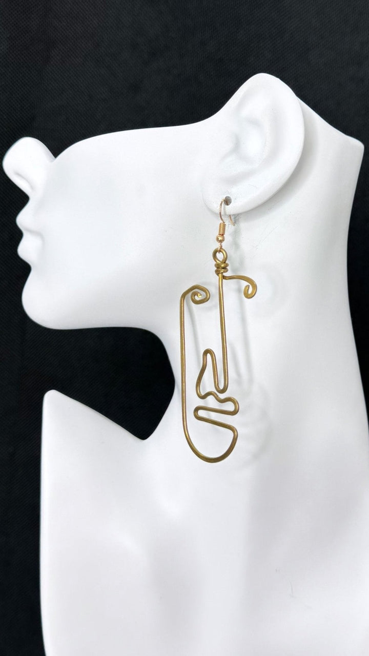 Rafiki Face Outline Earrings - Trufacebygrace