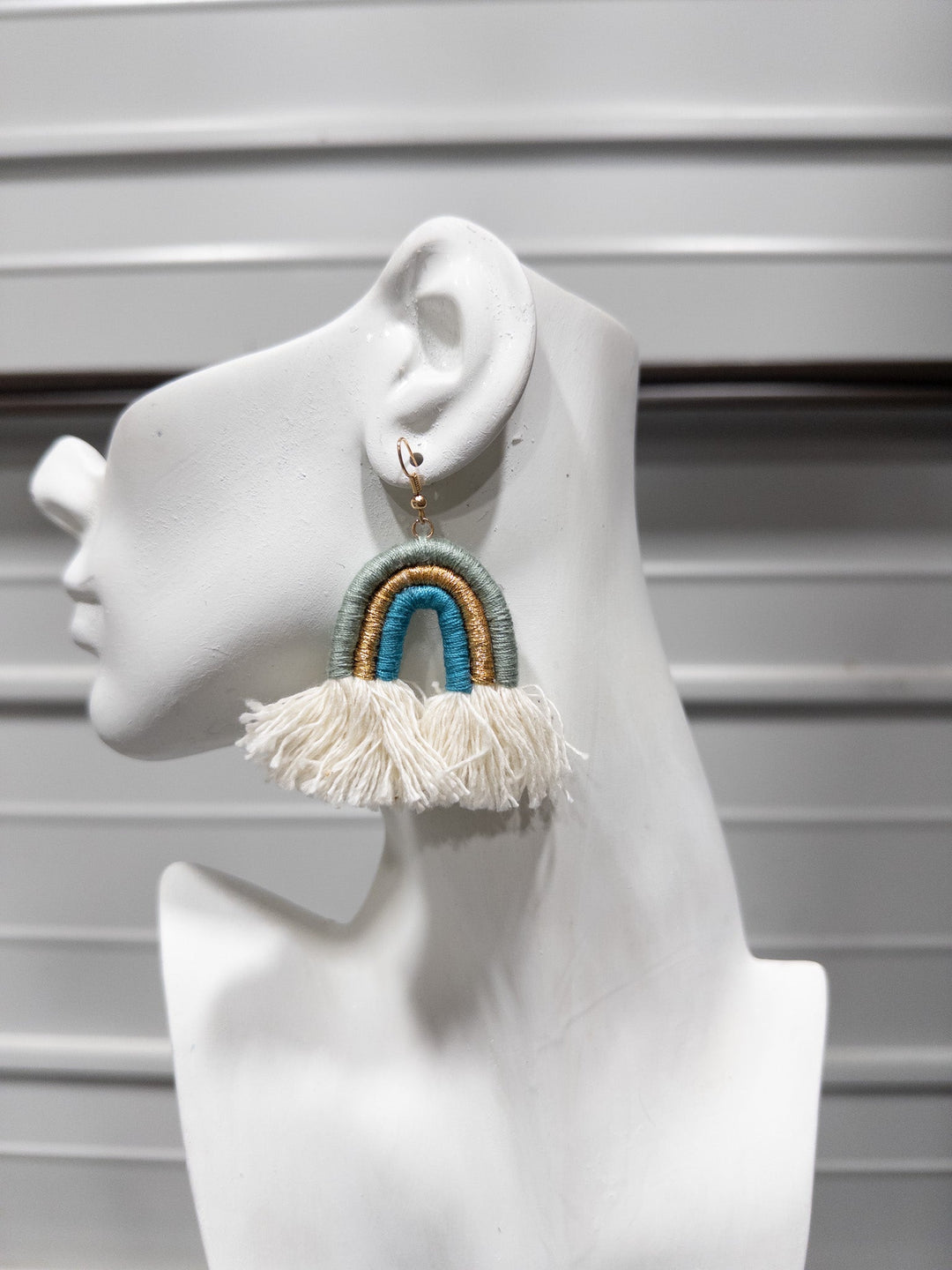 Rainbow Tassel Drop Earrings - Trufacebygrace