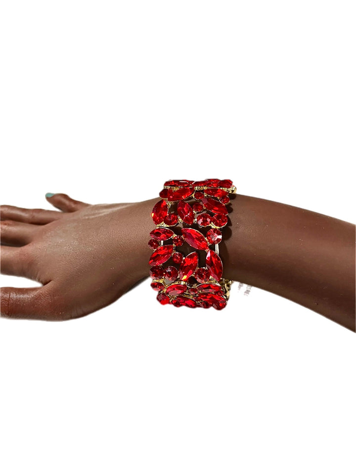 Red Gia evening stretch bracelet - Trufacebygrace