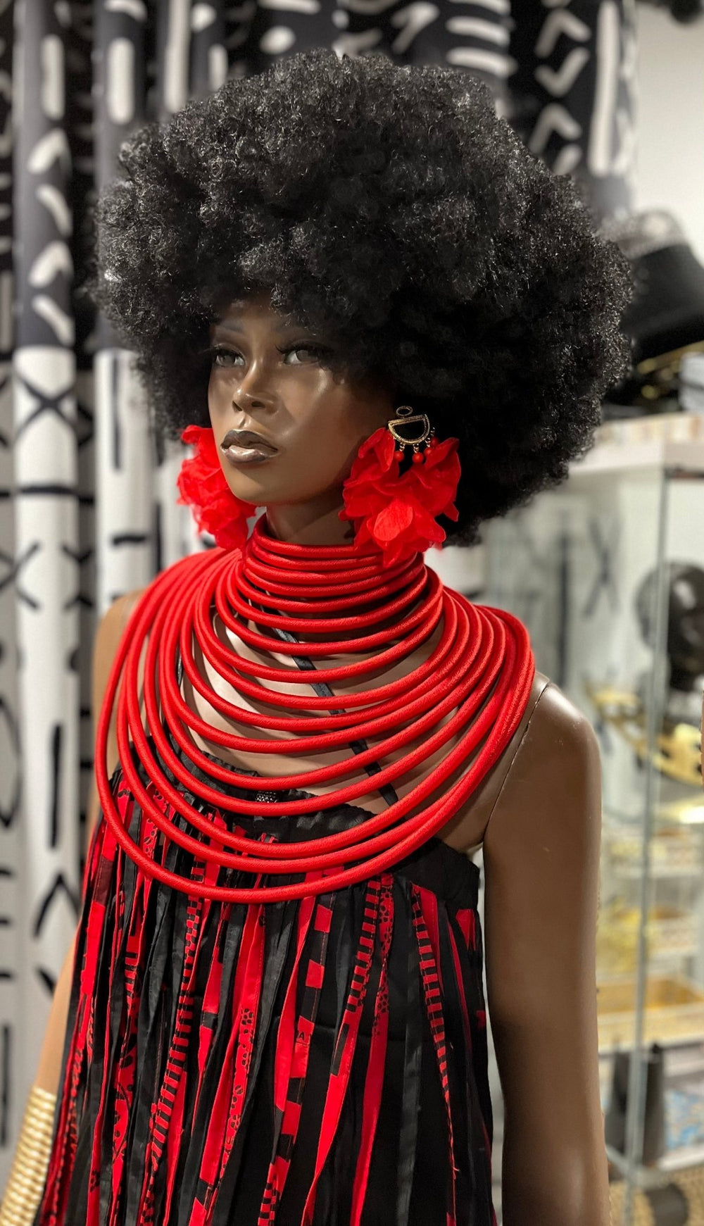 Red Kukua Solid Thread Necklace - Trufacebygrace